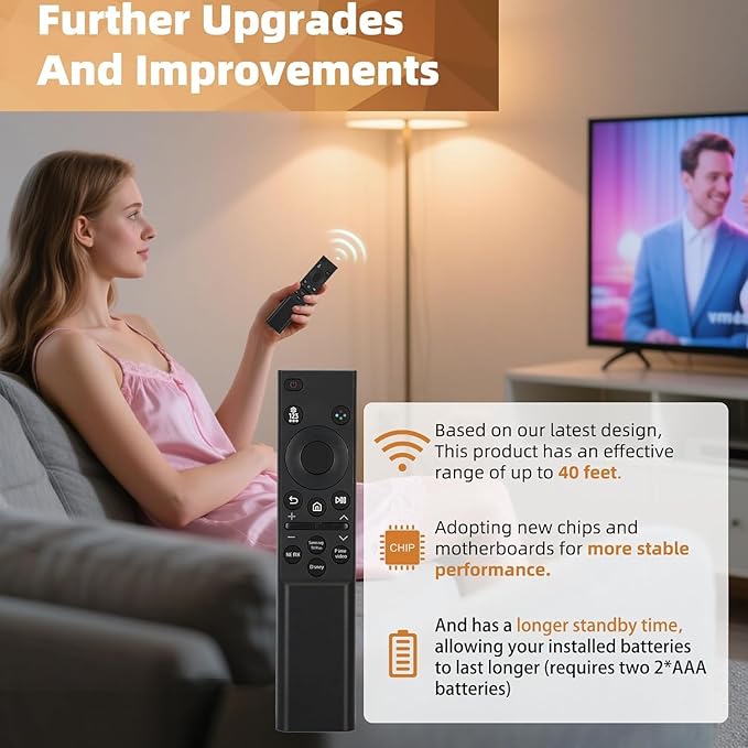 BN59-01388A Remote for Samsung Crystal 4K UHD CU7000 DU7200 Series Smart TV - Image 3