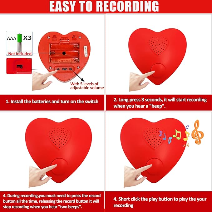 Voice Recorder for Stuffed Animal, JRGKJCP 5min Personal Voice Message - Image 3