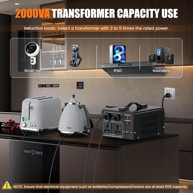2000W Voltage Converter Transformer Step Up 110V/120V to220V/240V or Step Down - Image 6