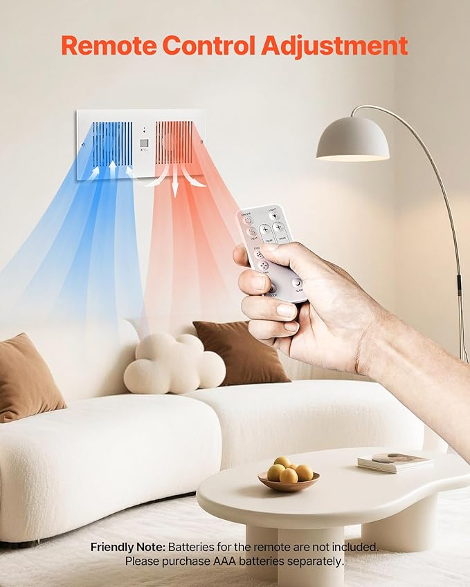 VEVOR Room to Room Fan, Adjustable Dual Airflow Through-the-Wall Fan - Image 6