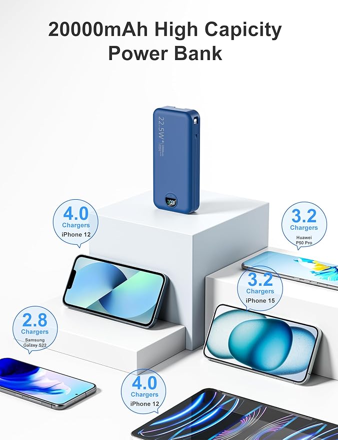 aonidi 20000mAh Ultra-Portable-Charger-Power-Bank PD20W - Image 6