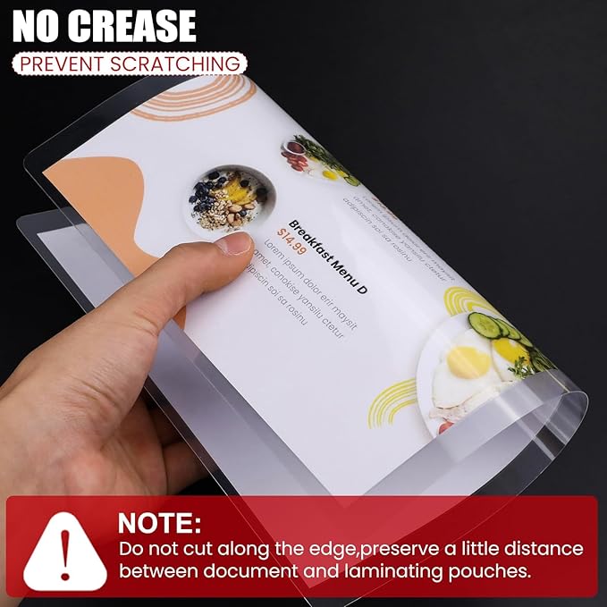 CAREGY 100 Pack Laminating Sheets, Holds 8.5 x 11 Inch Sheets, 5 Mil Thermal - Image 7