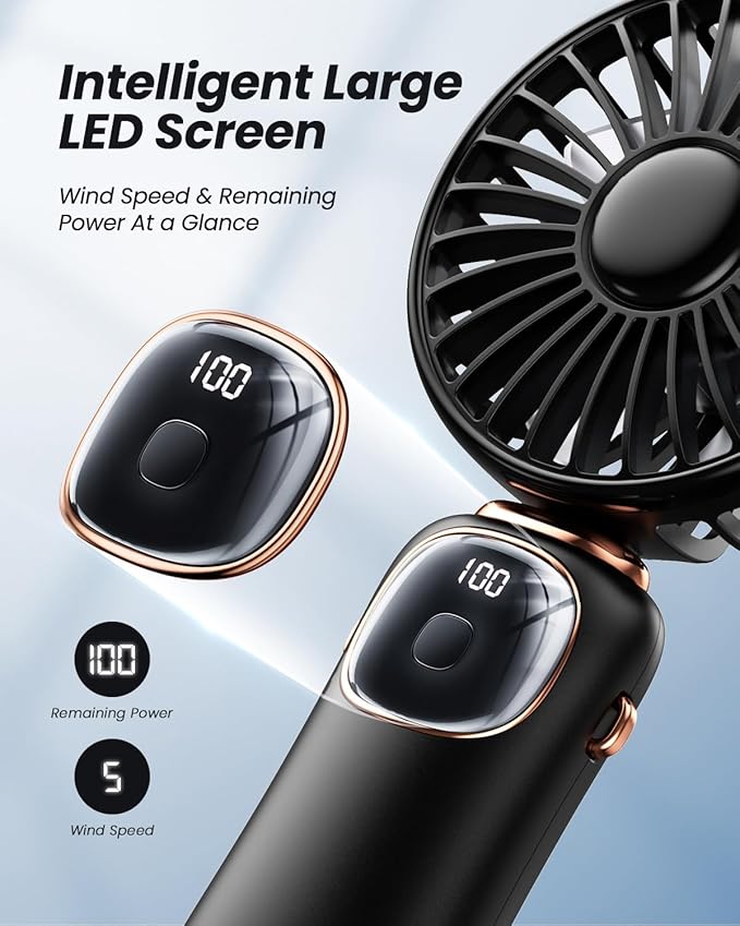 coldSky Portable Handheld Fan, 4000mAh Battery Operated 3 in 1 Multifunction - Image 3