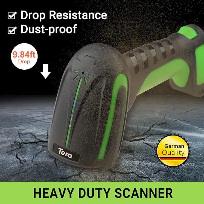 Tera Pro Industrial Wireless Barcode Scanner 2D QR 1D Bar Code Reader 2.4G - Image 2