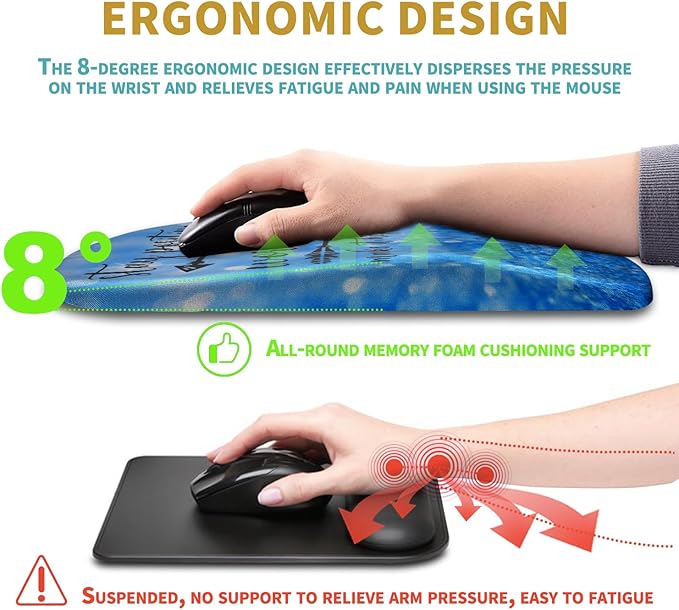 Hokafenle Ergonomic Mouse Pad Wrist Support - Image 5