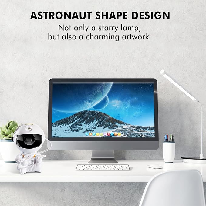 Astronaut Star Projector, Kids Night Light, Nebula Projector Light. Galaxy - Image 3