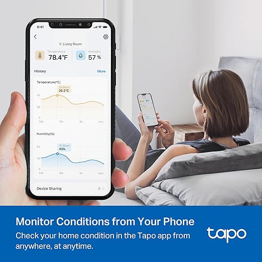Tapo Smart Temperature and Humidity Monitor, 2.7" E-Ink Display, Swiss-Made - Image 4
