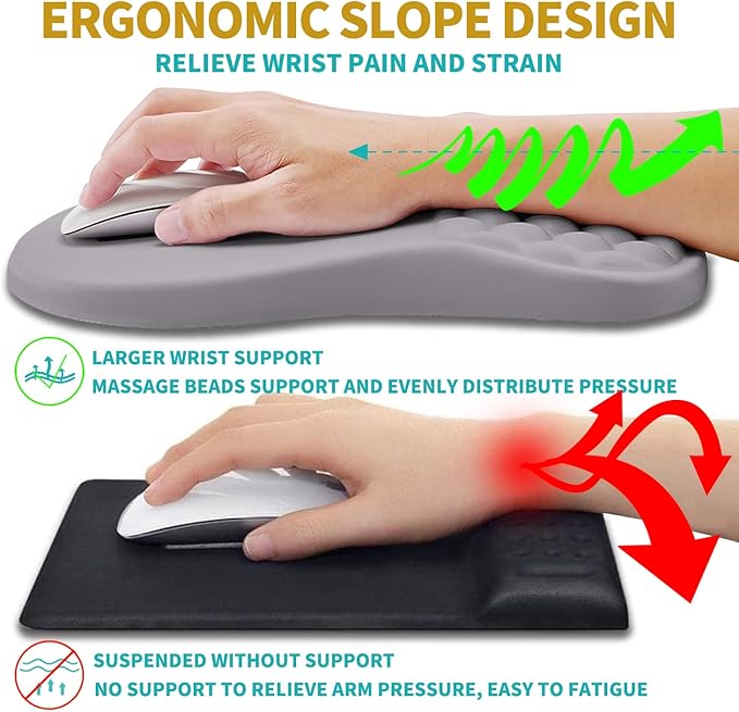Hokafenle 2 In 1 Ergonomic Mouse Pad Wrist Support & Wrist Rest - Image 5