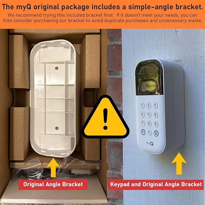 Swivel Mount for myQ Smart Garage Video Keypad, Angle Adjustable Degree - Image 5