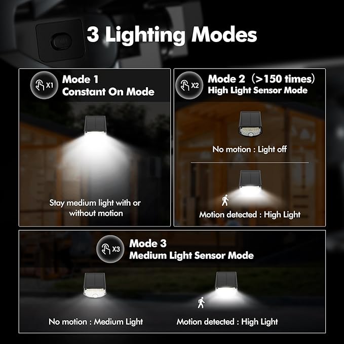 AloftSun Solar Motion Sensor Outdoor Lights, Waterproof Motion Sensor Spot - Image 3