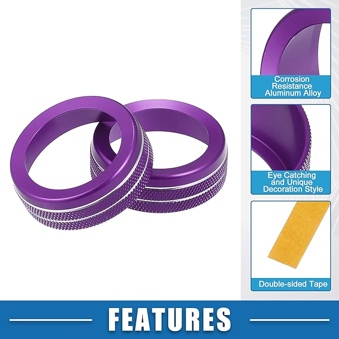 A ABSOPRO Car Air Conditioner Knobs Decals AC Radio Switch Knob Cover - Image 4