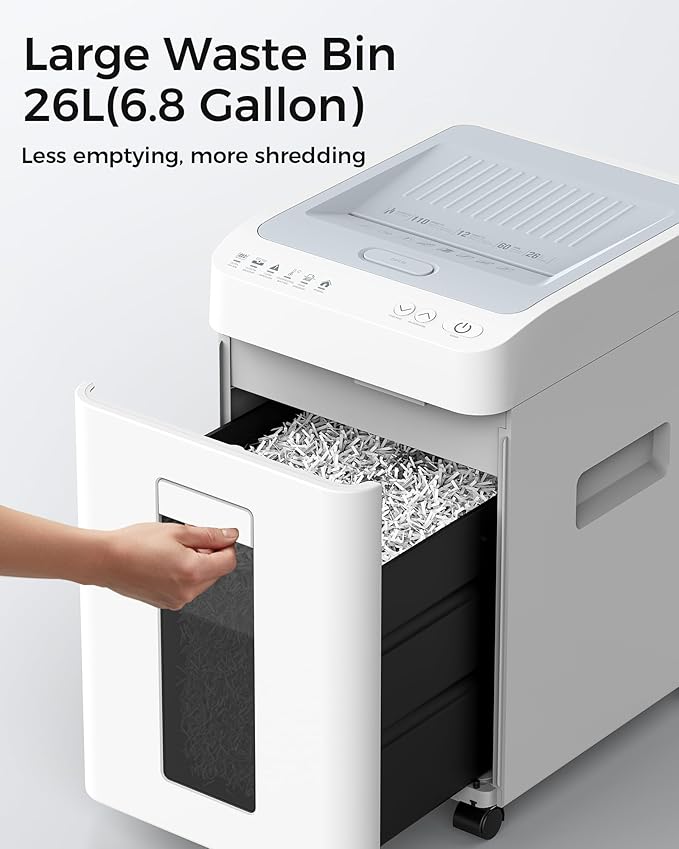 110-Sheet Micro-Cut Paper Shredder Auto Feed Shredders P-4 High Security - Image 5