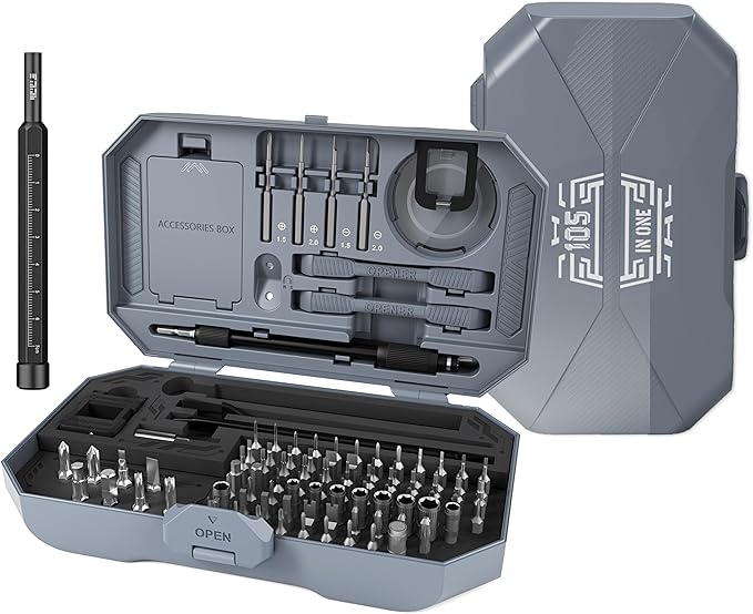 Compact Screwdriver Set, JAKEMY 105 in 1 Precison Mini Screwdriver Kit by JAKEMY