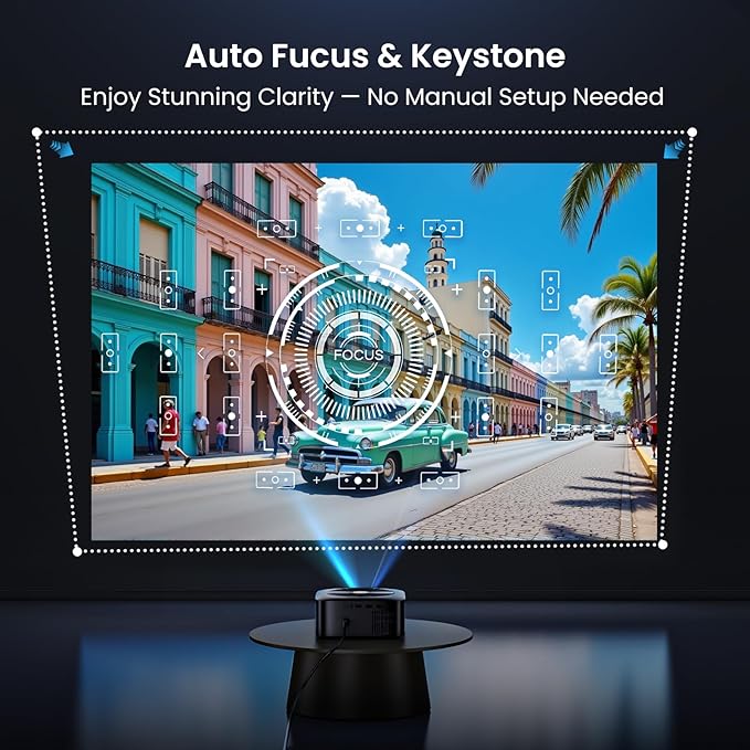 1500 ANSI Official Licensed Google TV Smart Projector, HAPPRUN 4K Full HD Home - Image 6