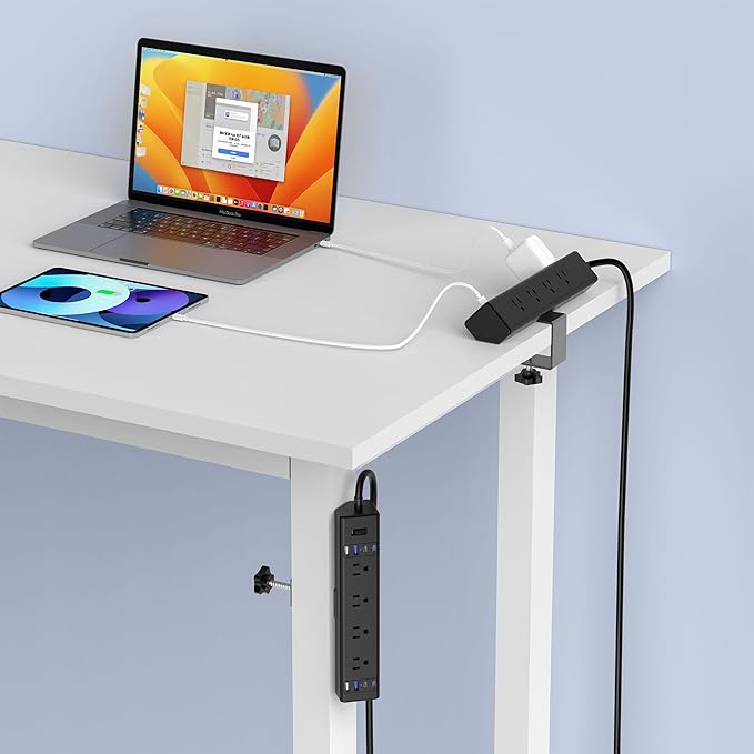 40W Fast Charging Station, Desk Clamp Power Strip 20W USB C, 8 Outlets - Image 6