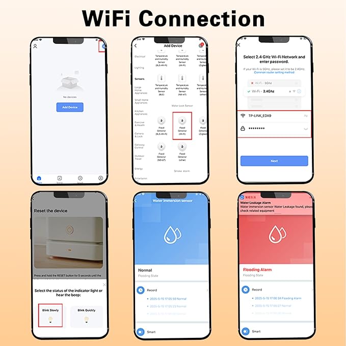 WiFi Water Leak Detectors for Home, Real-Time Mobile Alerts Smart Water Sensor - Image 8