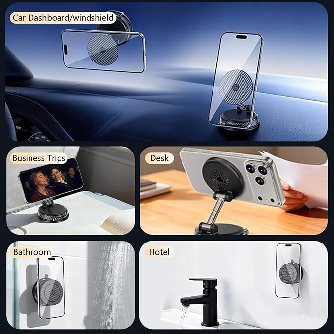 360° Adjustable Car Aromatherapy Tablet Magnetic Phone Holder, Compatible - Image 4