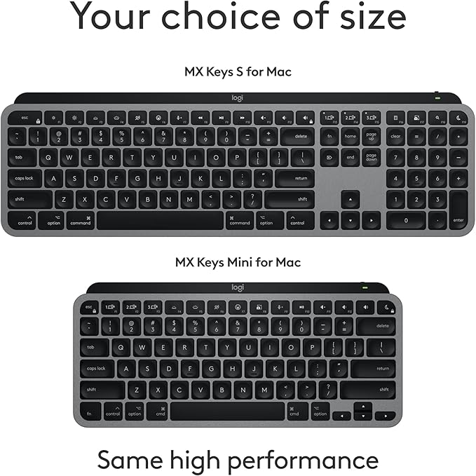 Logitech MX Keys Mini for Mac Minimalist Wireless Keyboard, Backlit Keys - Image 10