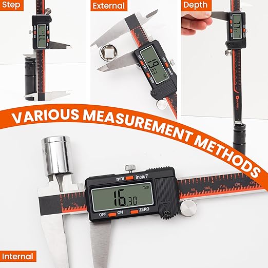 HARDELL Digital Caliper, 0-8 Inch Caliper Measuring Tool - Image 6
