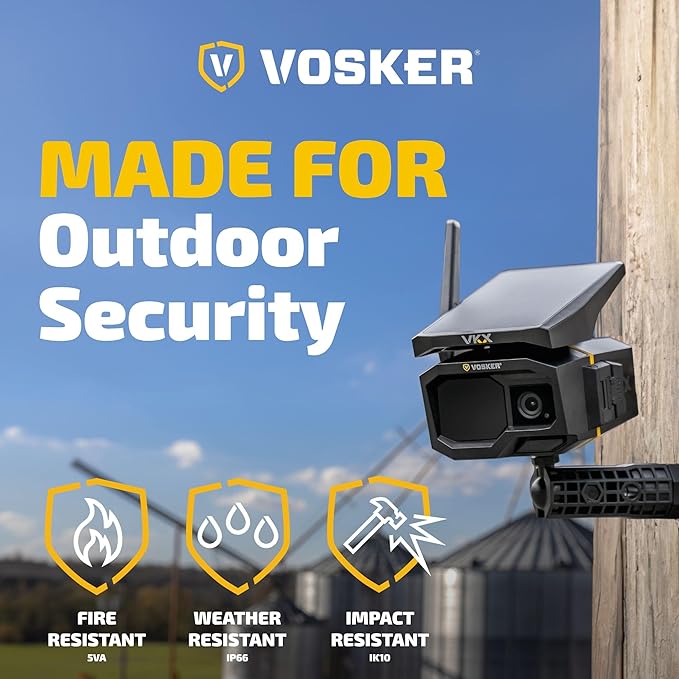 Vosker VKX Farmers Pack Solar 4G LTE Security Camera, Wireless Outdoor - Image 4