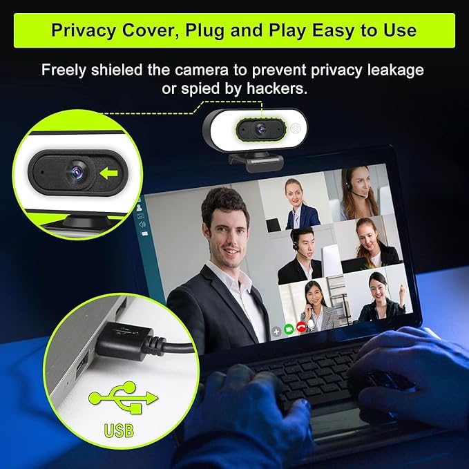 Webcam with Ring Light Microphone - Image 6