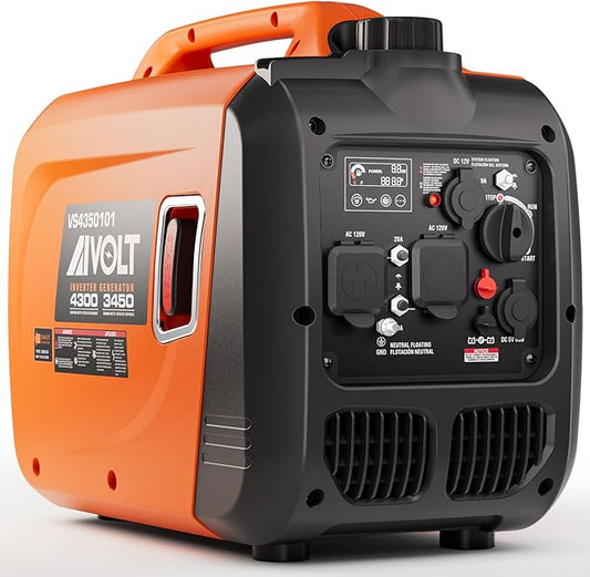 AIVOLT Inverter Generator 4300W Gas Powered Portable Super Quiet Outdoor by AIVOLT