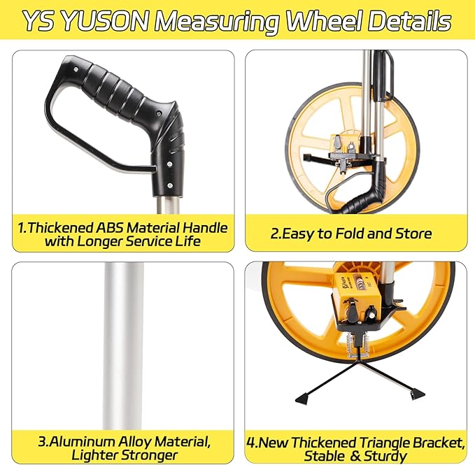 YS YUSON 12 Inch Measuring Wheel in Feet - Image 3