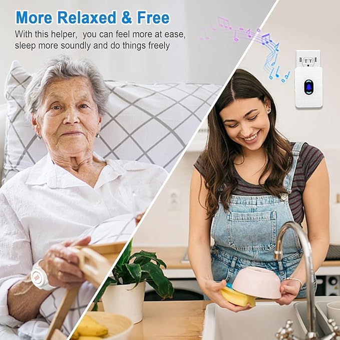 Daytech Wireless Caregiver Pager Call Button Elderly Nurse Alert System - Image 3