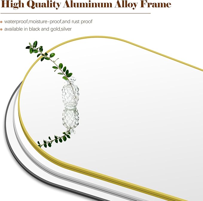 Arched Bathroom Mirror, Wall Mounted Mirror, Living Room, Hanging or Leaning - Image 6