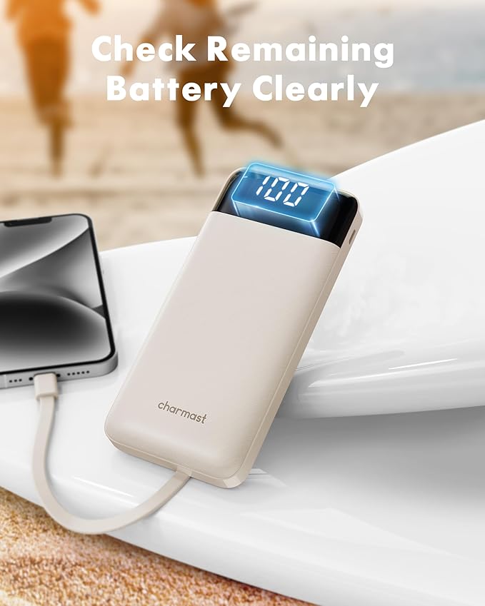 charmast Portable Charger with Built in Cables, Power Bank with Cords Wires - Image 7