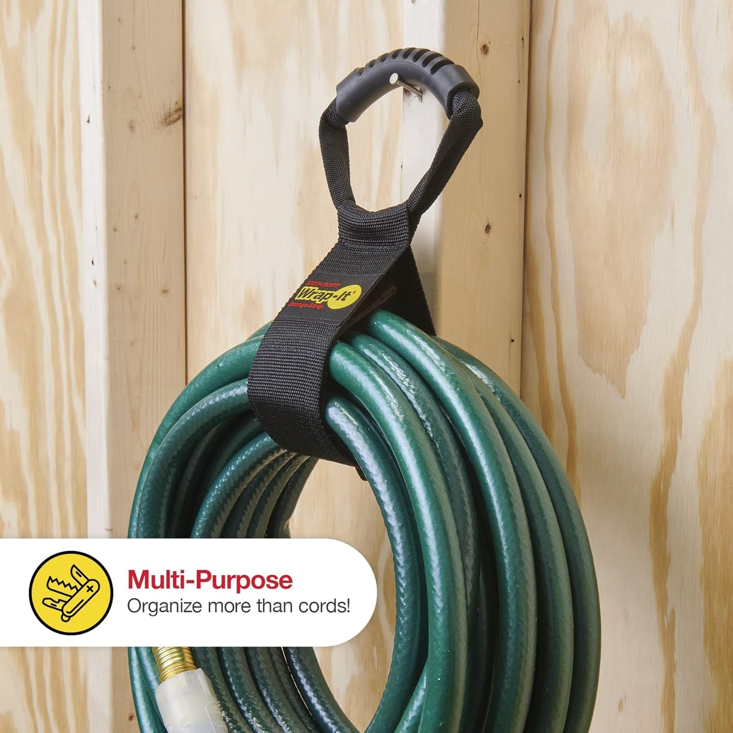 Easy-Carry Wrap-It Storage Straps - 22" (2-Pack) | Heavy-Duty Hook and Loop Cord Carrying Strap, Hanger, and Organizer with Handle for Pool Hoses, Garden Hoses, Cords, Cables