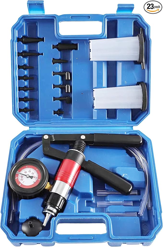 Yonligonju 23PCS Handheld Vacuum Pump Tester Brake Bleeder Kit Brake System by Yonligonju