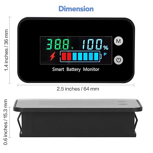 IPX7 Waterproof Battery Monitor12v 24v 36v 48v 60v 72v, Car Motorcycle Golf - Image 5