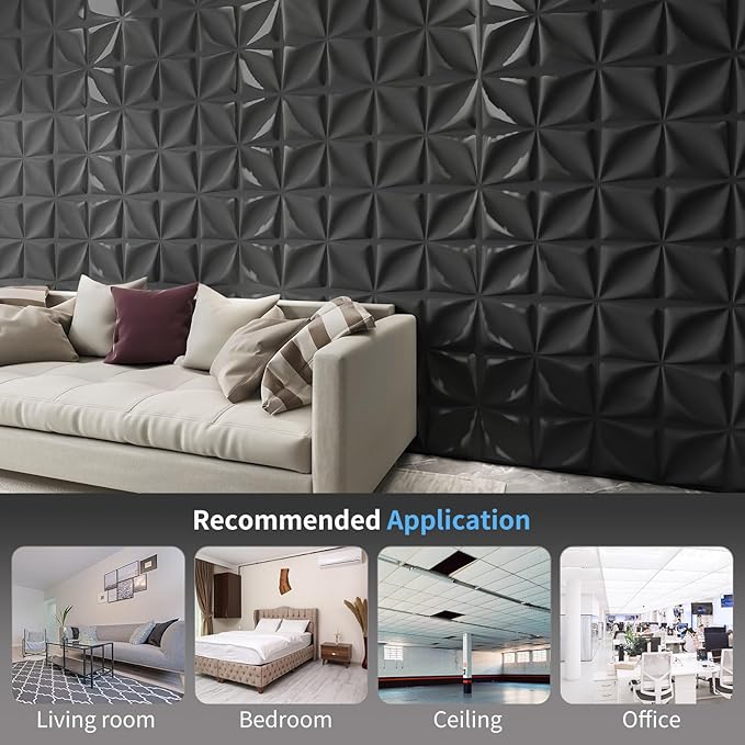 Art3d Decorative 3D Wall Panel, 32 Sq.FT PVC Interior Wall Decor - Image 2