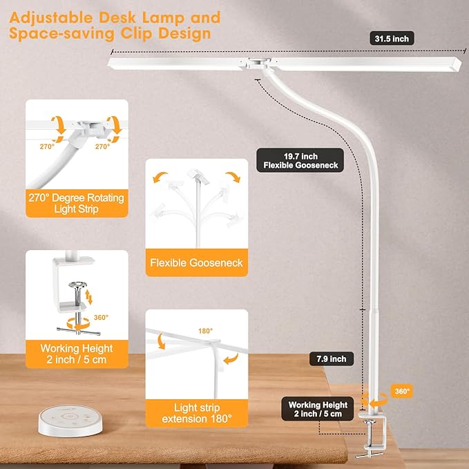 Pzloz Led Desk Lamp for Office Home - Image 5
