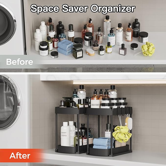 Ukeetap 2 Pack Multi-Purpose Pull-Out Storage Organizers, Under Sink Organizers - Image 5