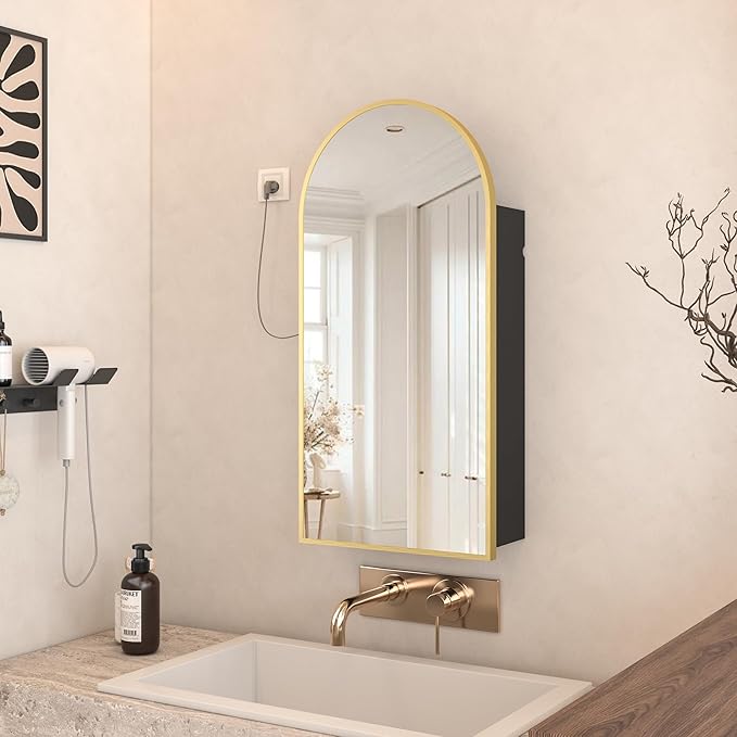 Gold Bathroom Medicine Cabinet by FunFurnitureFollowLife