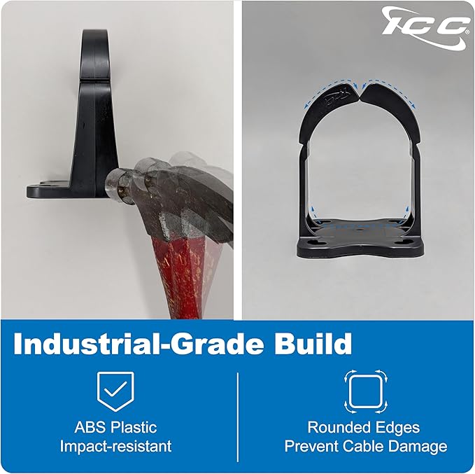 ICC 3” Plastic Cable Management Ring, Vertical/Horizontal, Rack or Wall Mount - Image 3