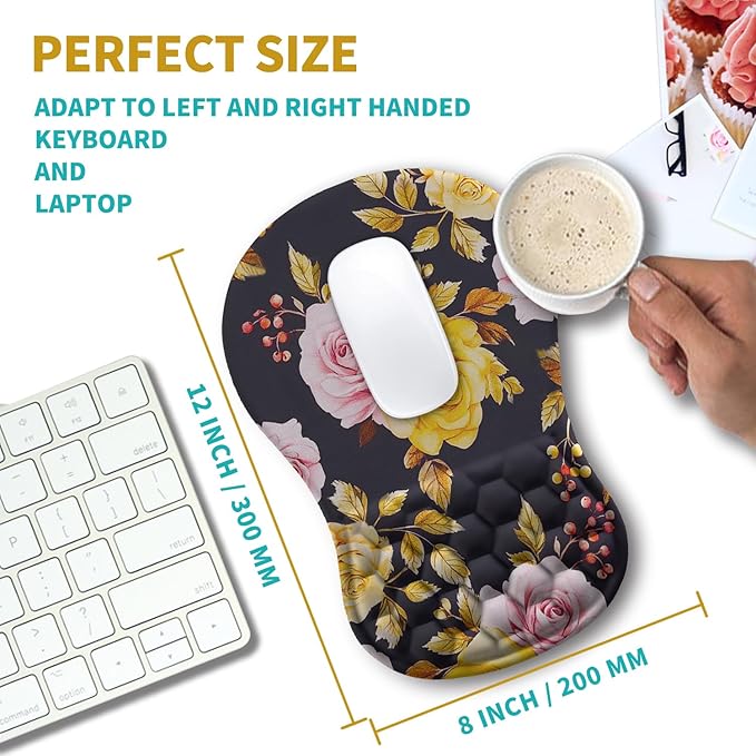 Hokafenle Ergonomic Mouse Pad Wrist Support, Wrist Rest Mousepad - Image 3