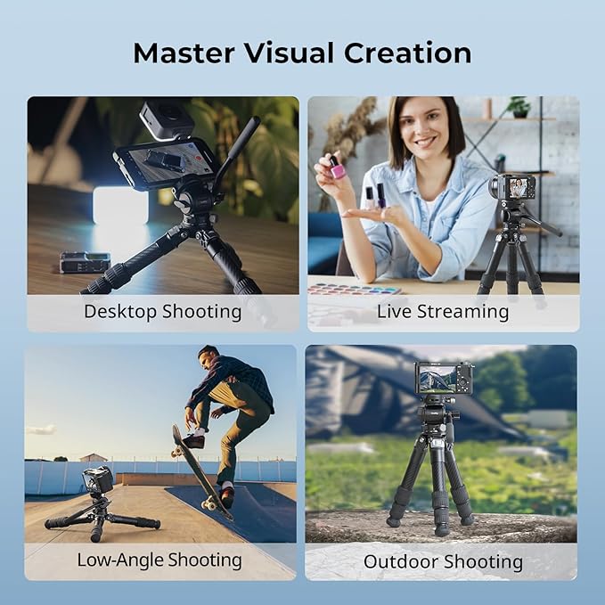 SmallRig Portable Carbon Fiber Tabletop Tripod Kit, Built-in QR Plate - Image 6