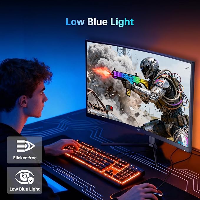 KTC 24 Inch 240Hz Curved Gaming Monitor, FHD 1080p 1500R 1ms Computer Monitor - Image 9
