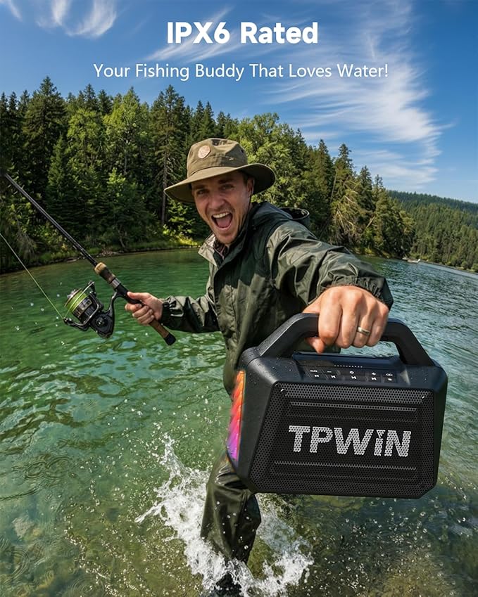 TPWIN Bluetooth Speaker - 80W Loud Rugged Outdoor Speakers - Image 3