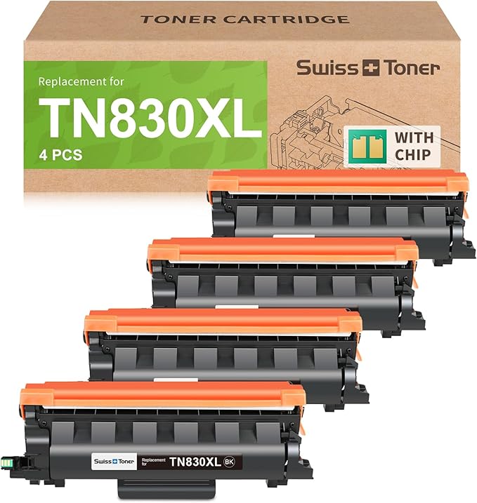 swiss toner Compatible TN830XL TN830 TN830 XL TN-830 TN-830XL Toner Cartridges by swiss+toner