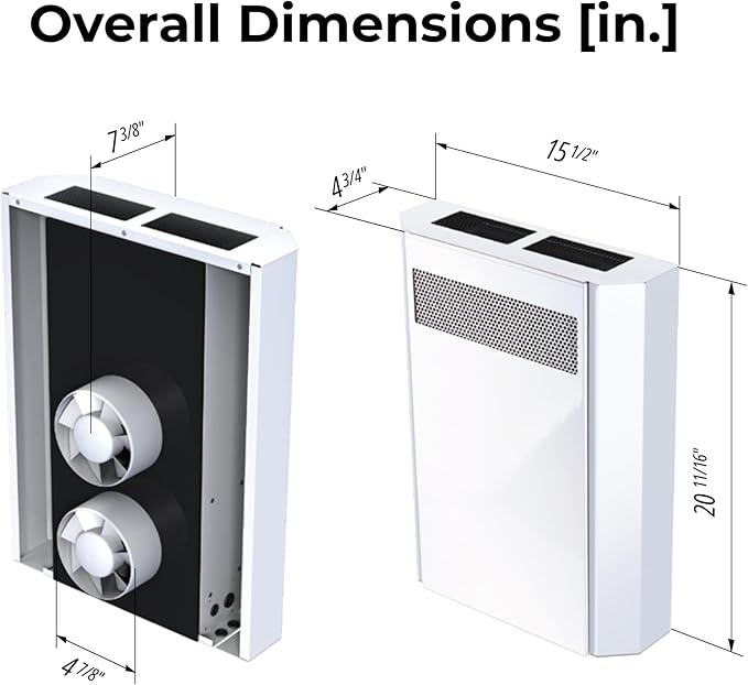VENTS-US Micra 60 Kit – Ductless Wall Mount HRV Ventilation Fan - Image 5