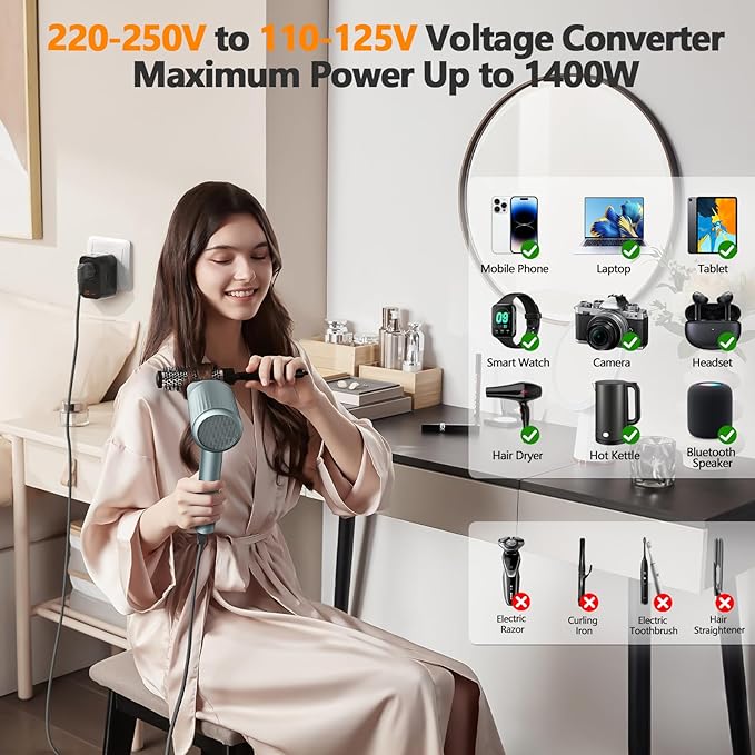 Shayangyoung 220V to 110V 20W PD Voltage Converter US to Europe International - Image 5