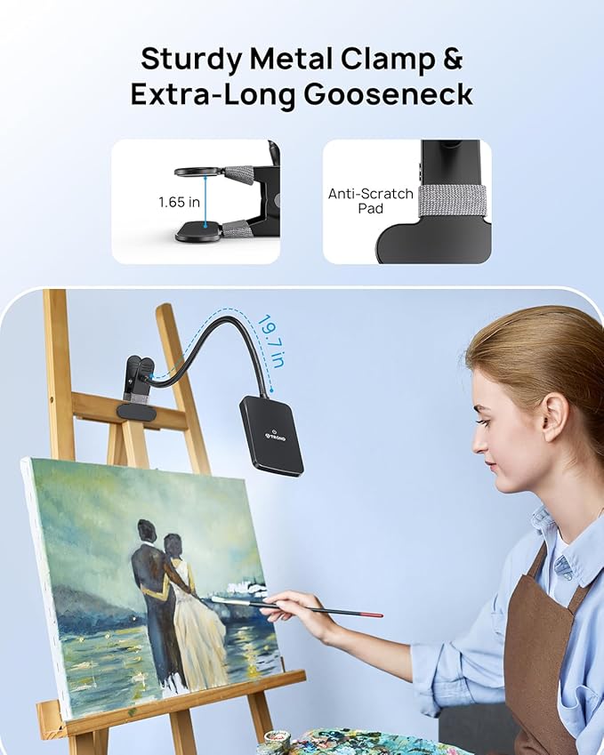 TROND LED Desk Lamp with Clamp, 1000LM Super Bright 3-Level Dimmable Desk Light - Image 4