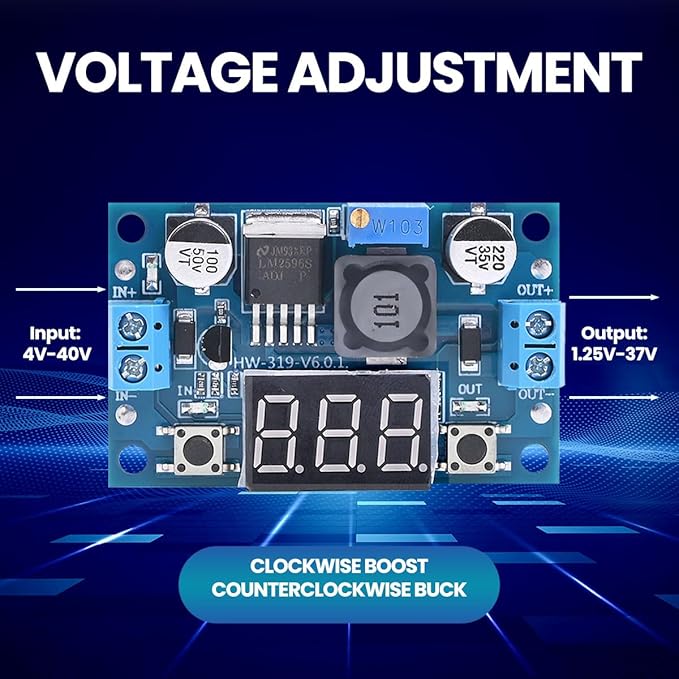 Seloky LM2596 Adjustable DC-DC Step-Down Buck Converter Module - Image 3