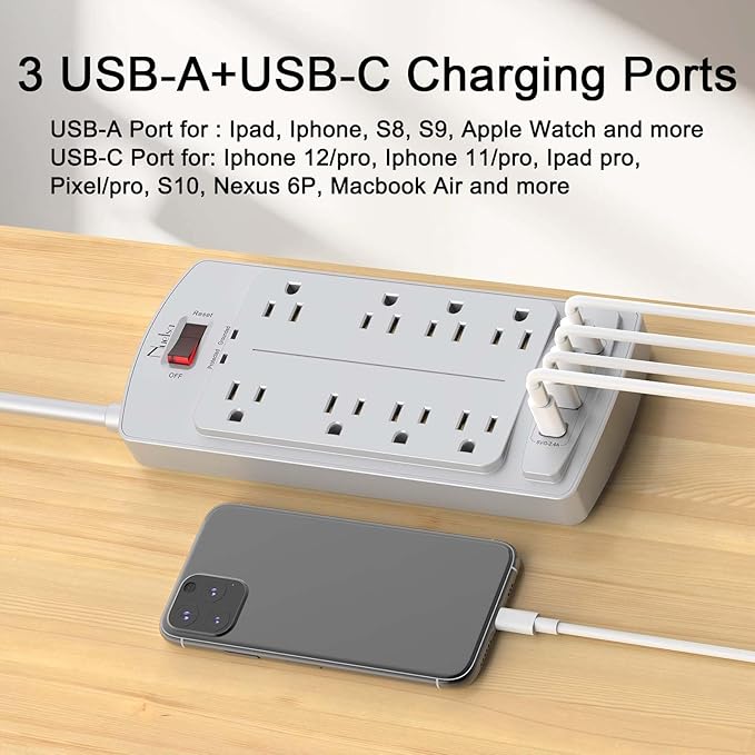Surge Protector Power Strip - Image 3