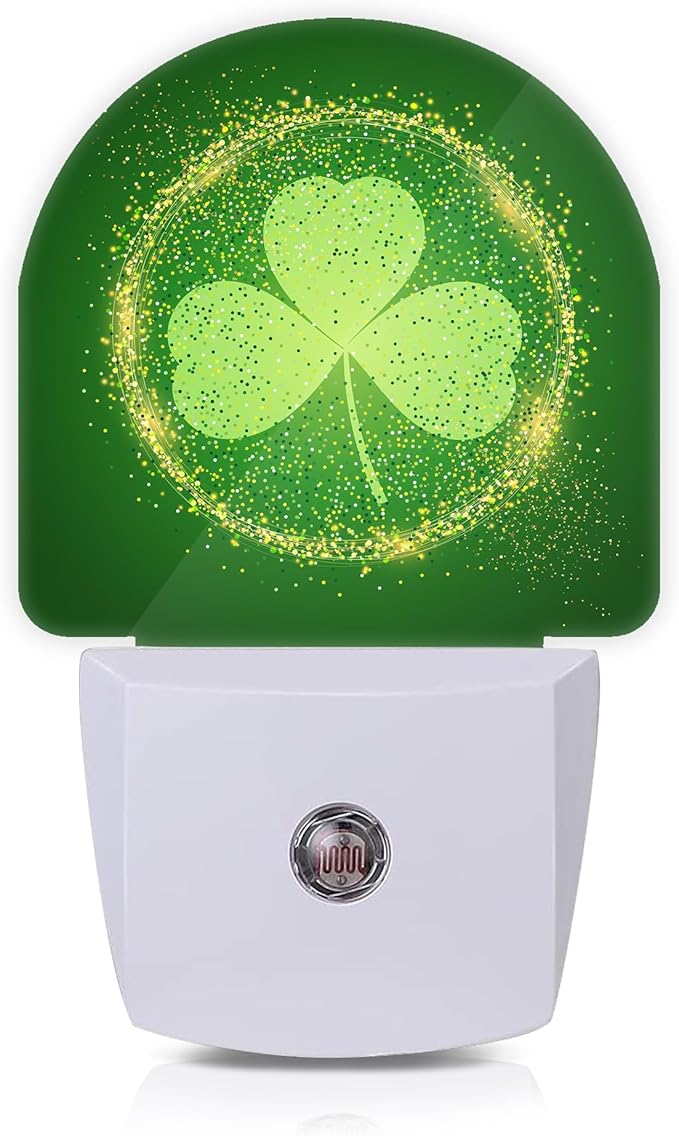 Axxitude St Patrick's Day Shamrock Night Lights Plug into Wall by Axxitude