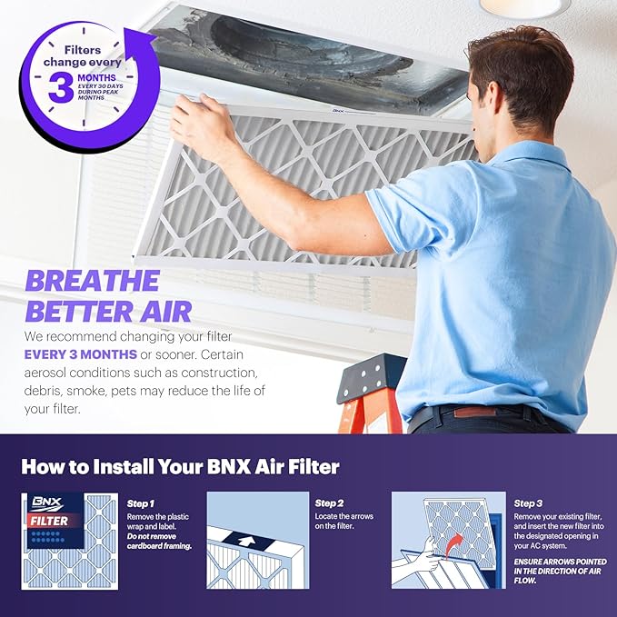 BNX TruFilter 20x25x2 Air Filter MERV 8 - Image 8